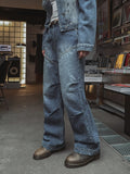 Chike Diagonal Rivet Denim Pants