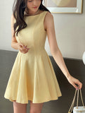 Kelly Tweed Sleeveless Mini Flare One Piece