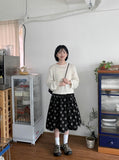 Kyotoru Banding Dot Midi Skirt