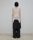 Layered Lace Frill Sleeveless