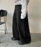 [BAONHAUS] Boled Cargo Wide Cotton Pants