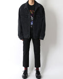 Oversize denim jacket Black