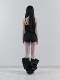 [mnem] Croissant Leather Leg Warmers