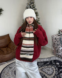 Diven Stripe Wool Muffler