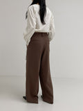 [unisex] Polka Two-tuck Bijo Wide Slacks