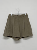 Cargo corduroy half-length pants