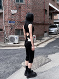 COTTON SLIM CAPRI PANTS