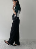 French Stripe Wide Slacks