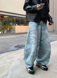Tenor camo balloon denim pants
