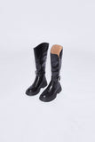 leather belt boots long ver