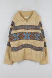 Nordic snow cardigan zip-up