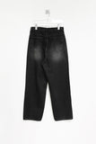 black washing wide jeans