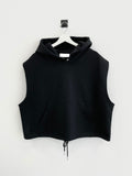 Sweat hooded vest