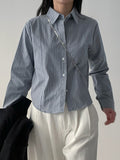 Bartle Stripe Slim Fit Crop Shirt