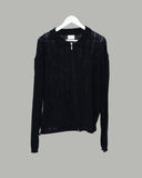 Cass see-through knit zip-up
