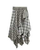 RAW CHECK SKIRT