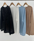 Summer see-through mesh knit