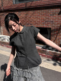 ROUND COLLAR PUFF SHIRT