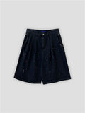 Graffiti denim half pants