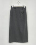 Slit slacks long skirt