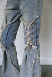 Corset tassel bootcut denim