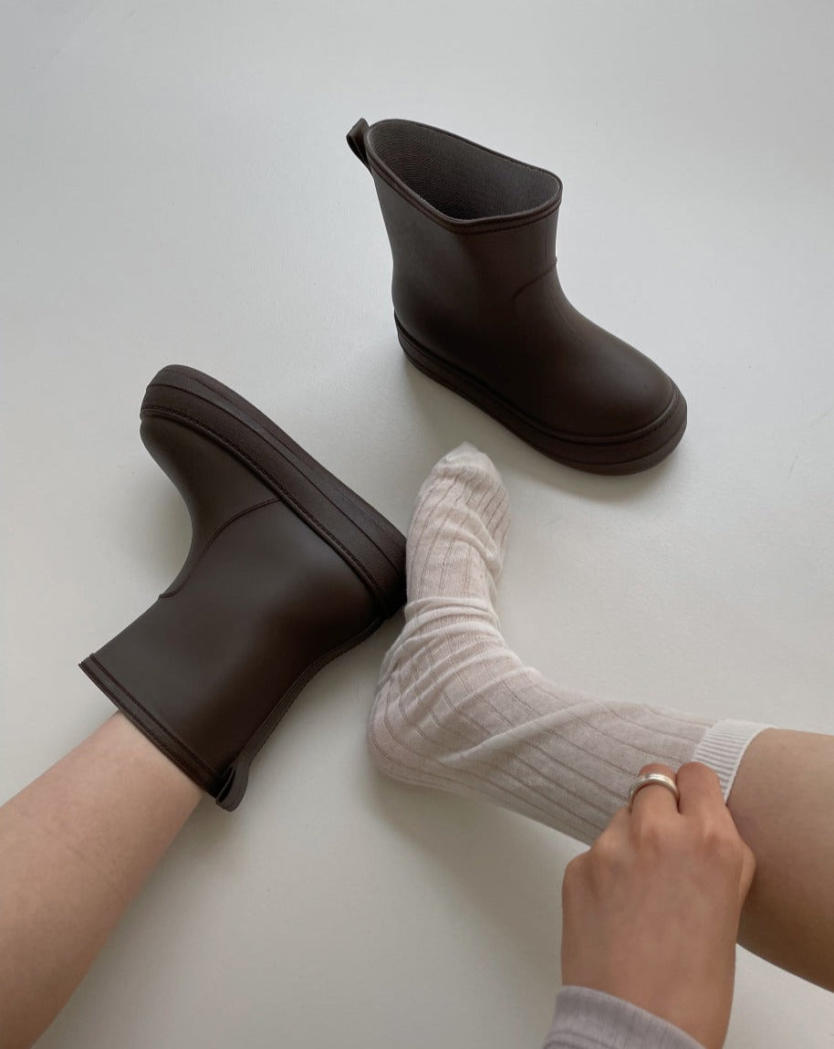 【INCHANT ME】Atom round ankle rain boots INCHANT ME(インチャントミー) - アトムラウンドアンクルレイン