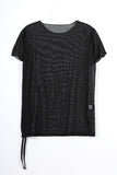 Crunchy mesh string tee