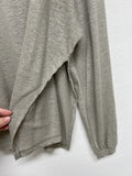 Linen Slit See-Through Overfit T-Shirt