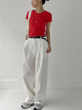 Liona Cotton Long Wide Pants