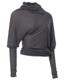 Sheer Asymmetrical Long Sleeve