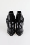Wrinkle double wrap ankle boots