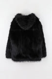 Padding reversible) hood fur jacket