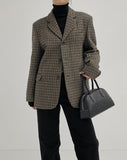 Single 3 button wool overfit coat jacket