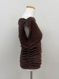 Shirring one off-shoulder T-shirt