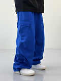 Calin diagonal cargo sweat balloon pants