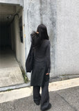 DOUBLE BUTTON SHIRRING CARDIGAN