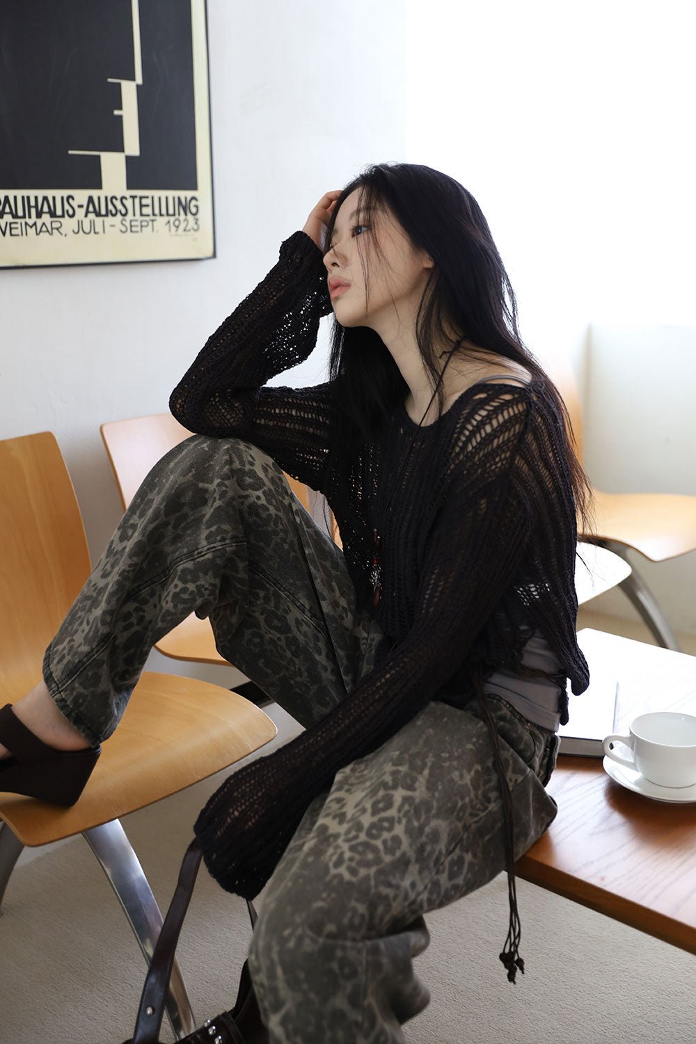【COLOR iN ID】Jay Leopard Denim Pants COLOR iN ID(カラーインアイディー) - ジェイレオパードデニム