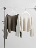 [Premium] Whole Garment Raglan Crop Knit