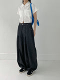 Epee Two-Way Zip-Up Crop Shirt