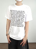Text printed short sleeve T-shirt