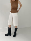 Nuel Cotton Bermuda Wide Pants