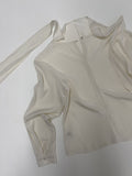 Leila High Neck Tie Blouse