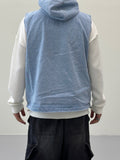 Detail Denim Anorak Vest