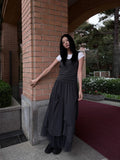 OPEN RIBBON HOODIE TOP