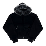 Piercing Raccoon Hood Zip-Up