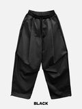 Tail Curved Wide Cotton Pants