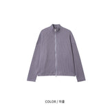 SS Draw High Neck Ribbed Zip-up