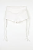shirring tight short pants