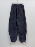 Sheer stripe parachute pants