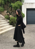 STRING HOLE SHIRRING TEE